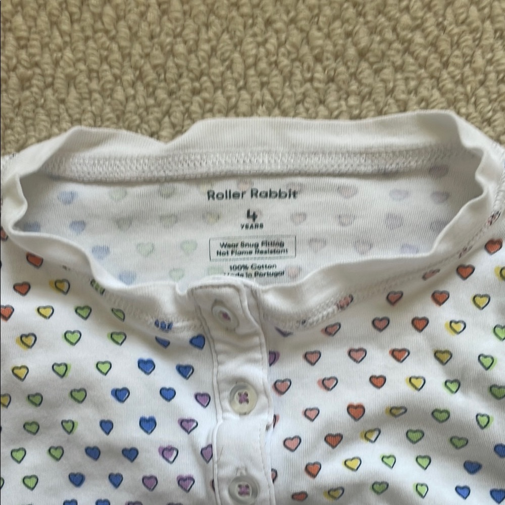 Colorful Heart Print Pajama Set - Picture 2 of 5